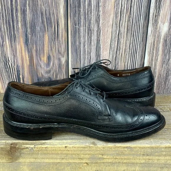 Vintage Allen Edmonds Black Leather Mac Neils Oxfords Shoes- Size 11 A